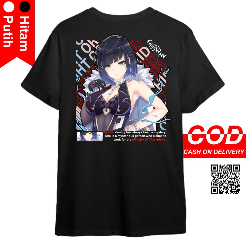 YELAN GENSHIN IMPACT T-SHIRTS - MENS & WOMENS DISTRO T-SHIRTS GENSHIN IMPACT ANIME & GAME T-SHIRTS Y