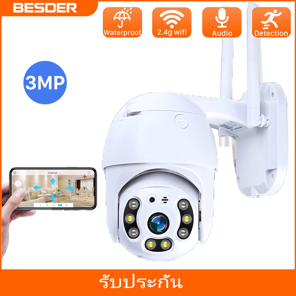 BESDER 3MP Auto Tracking Wireless Camera Motion Detection Smart Alarm