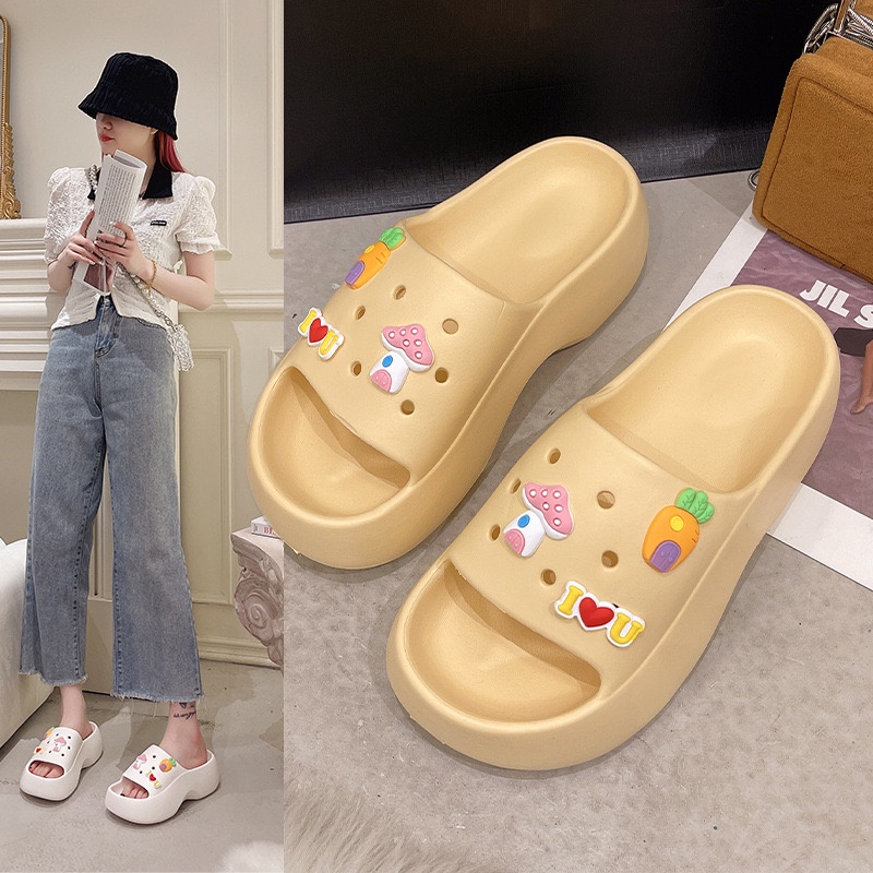 MODEMFASHION รองเท้าตึกสูง 5cm รองเท้าแตะพื้นสูง พื้นนิ่ม K-2268