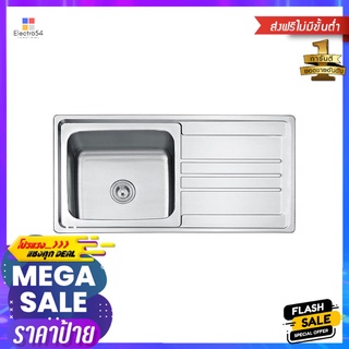 ซิงค์ฝัง 1หลุม 1ที่พัก DYNA HOME DH 10050-CB สเตนเลสBUILT-IN SINK DYNA HOME DH 10050-CB 1B1D STAINLESS STEEL