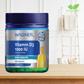 Vitamin D3 1000 IU วิตามินดี 3 วิตามินดี 250 แคปซูลเจลเล็ก Wagner นิวซีแลนด์