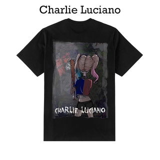 Charlie Luciano เสื้อยืดแขนสั้น แขนครึ่ง พิมพ์ลายตัวตลก แฟชั่นฤดูร้อน สําหรับผู้ชาย และผู้หญิง