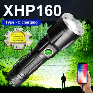 Super XHP160 ไฟฉาย Led พลังงานสูงแบบชาร์จไฟได้