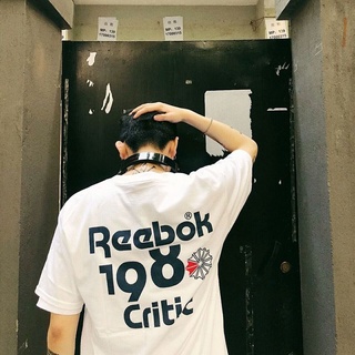 [100% Cotton]เสื้อยืดแขนสั้น คอกลม พิมพ์ลายตัวอักษร REEBOK REEBOK ทรงหลวม สไตล์คลาสสิก แฟชั่นฤดูร้อน สําหรับผู้ชาย และผู