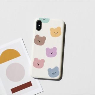 【Korean Phone Case】 🐻Bear Pop🐻 Slim Card Cute Hand Made Unique SAMSUNG Compatible for iPhone 8 xs xr 11pro 11 12 12pro mini Samsung Korea Made