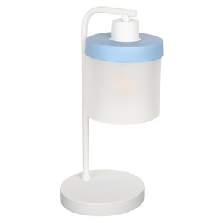 Table lamp TABLE LAMP CARINI CONTEMPORARY 8513-1T BL GLASS/METAL WHITE/CYAN The lamp Light bulb โคมไฟตั้งโต๊ะ ไฟตั้งโต๊ะ