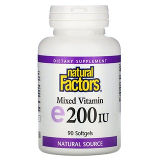 Natural Factors, Mixed Vitamin E, 200 IU, 90 Softgels