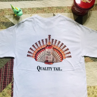 เสื้อสีขาว เสื้อยืดมือสอง wild turkey 101