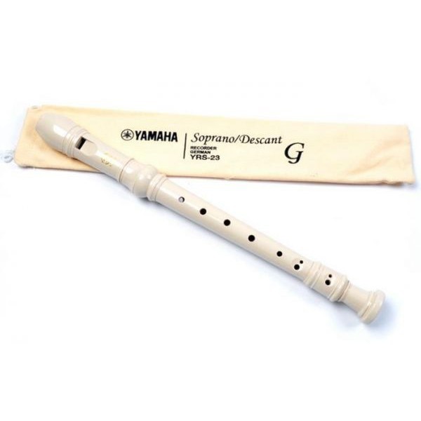ขลุ่ย recorder Yamaha รุ้่น YRS-23 สีขาว
