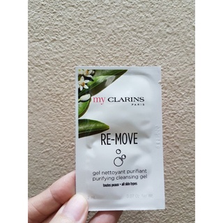 MY CLARINS RE-MOVE PURIFLYING CLEANING GEL 2 ML.