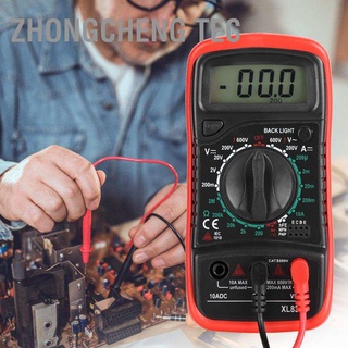 Zhongcheng Tec Xl830L เครื่องทดสอบแรงดันไฟฟ้าโอห์มมิเตอร์แอมมิเตอร์ดิจิตอล Lcd