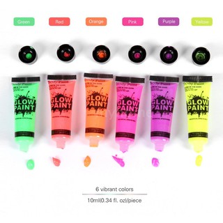 สีเพ้นท์ร่างกาย 24 tubes 10 มล./0 . 34 ออนซ์ 6 สี