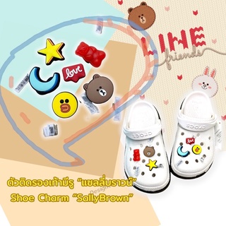 JBS 🌈👠ตัวติดรองเท้ามีรู”แซลลี่ บราวน์”6ชิ้น 🐣🐻Shoe charm “Sally Brown ”งานshop งานดี มีมิติ สวยคมชัดสีสด confirmed!!