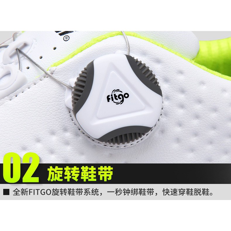 รองเท้ากอล์ฟ (XZ095) รุ่นมีระบบผูกเชือกรองเท้า สวมใส่สบาย โดยมีสีขาวแถบดำหรือ สีขาวแถบเขียวให้เลือก Size :EU:40-EU:45 - รูปที่ 4