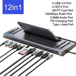 ฮับอ่านการ์ดอีเธอร์เน็ต Type C เป็น USB 3.0 HDMI RJ45 สําหรับ MacBook PC Huawei P20 P30