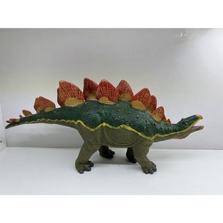 โมเดลฟิกเกอร์ของเล่นเเท้ ไดโนเสาร์ตัวใหญ่  ตัวนิ่ม กดเล่นได้ บีบได้ -dinosaur toy-01-เขียว ความยาวประมาณ18 นิ้ว