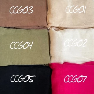 CCG02 กางเกงขายาวผ้า cotton crinkle gauze