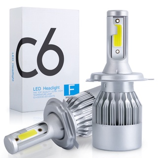 1 x รถ ไฟหน้า C6 LED สีขาว H1 H3 H4 H7 H11 9005 9006 36W 6000K