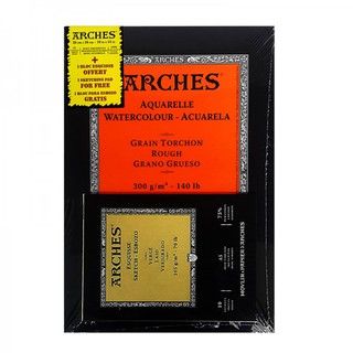 Arches(อาร์เช่) สมุดสีน้ำหนา300g ขนาด26x36cm ผิวหยาบ และ Sketch-Esbozo cotton 75%105g ขนาดA5 #400 044 1980