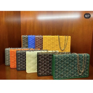 พรี Goyard Alexandre กระเป๋าสะพายกระเป๋าแฟชั่นกระเป๋าสะพายไหล่แบรนด์เนน กระเป๋าโซ่