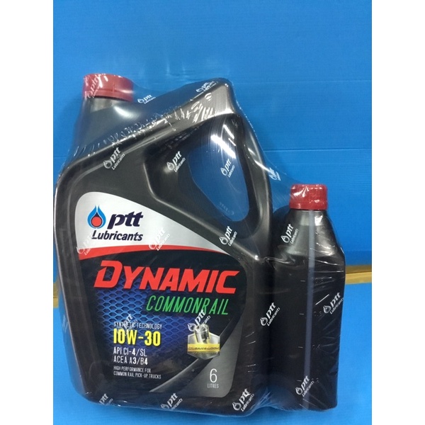 นํ้ามันเครื่อง ปตท. COMMONRAIL 10W-30 ดีเซล กึ่งสังเคราะห์ (6+1)