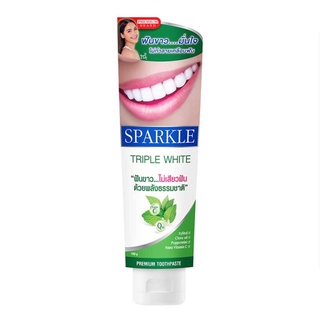 SPARKLE Triple White Toothpaste สปาร์คเคิล ยาสีฟัน ทริปเปิ้ล ไวท์ 100 กรัม ฟันขาว มั่นใจ ไม่เสียวฟัน ด้วยพลังธรรมชาติ