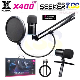 💥โปรลดจร้า💥ส่งชัวร์ส่งไว🚀Streaming Microphone NUBWO SEEKER X400 KIT 96KHz (ไมโครโฟน) แถมชุดขาตั้งไมค์ สำหรับสตรีมมิ่ง