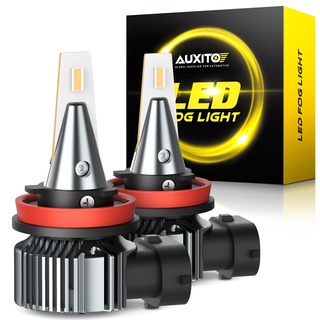 Auxito หลอดไฟตัดหมอก H8 H11 LED Bulb 4000LM H9 LED CSP 6000K สีขาว ทอง 3000K สีเหลือง สําหรับรถยนต์ 2 ชิ้น