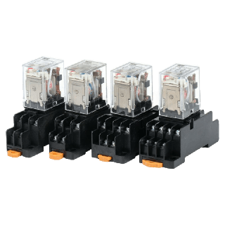 โปรโมชั่น : ดีที่สุดMY2 RELAY 5A 12VDC  24VDC48VDC110V 220VAC Socket ได้ทั้งชุด