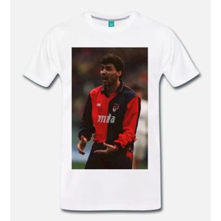 เสื้อยืด ลาย THOMAS SKUHRAVY CARLOS AGUILERA GENOA VINTAGE ANNI 90 2 S-M-L-XL-2XL-3XL ขนาด: S-4XL