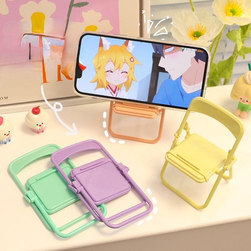 พร้อมส่งจากไทย ขาตั้งโทรศัพท์รูปเก้าอี้พับเก็บได้ น่ารักมาก