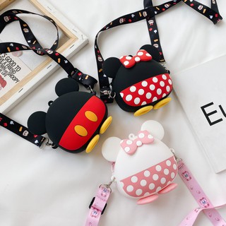 Mickey Minnie กระเป๋าซิลิโคนดิสนีย์ พร้อมสายสะพาย น่าร๊ากกกกก