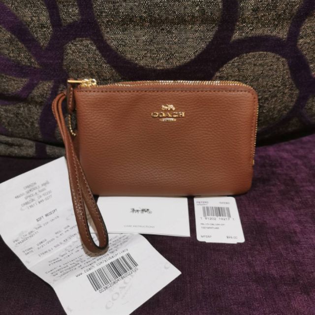 Coach​2ซิปs สีน้ำตาล