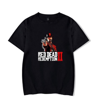 Alimoo Red Dead: Redemption เสื้อยืดลําลองสําหรับผู้ชายผู้หญิง Unisex ผ้าฝ้ายแขนสั้นขนาดพลัส 4XL 355A