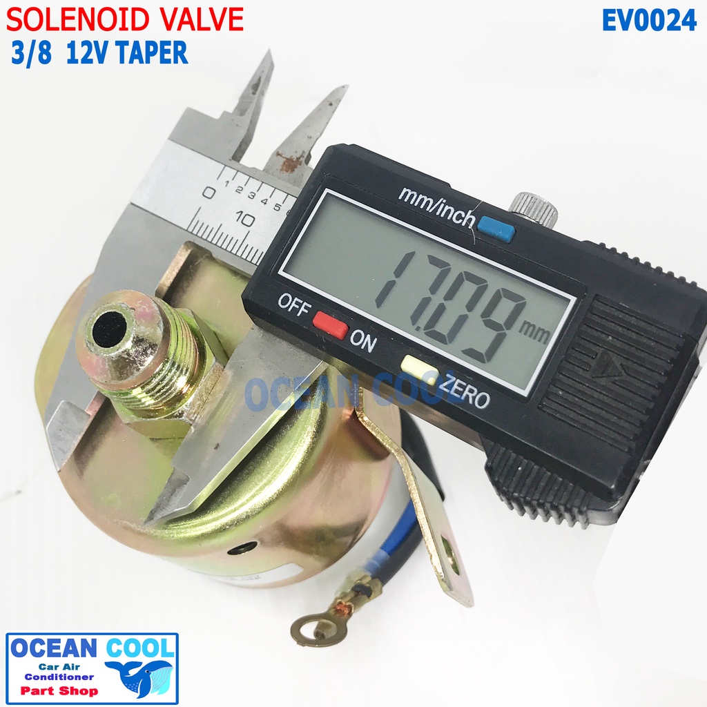 โซลินอยด์ วาล์ว 3 หุน  3/8 เทเปอร์ 12V  EV0024  Solenoid Valve   โซลินอยด์วาวล์ ใช้กับระบบแอร์ หรือ ระบบเบรก มือหัวแฟร์ - รูปที่ 6