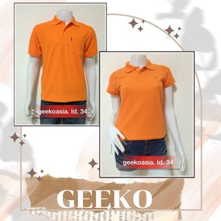 เสื้อโปโลกวาง Geeko แท้100% ชาย/หญิง ID34ส้มอ่อน