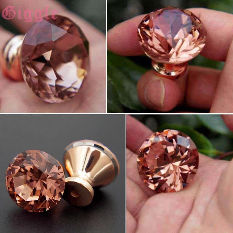 RoseGold Pull Handle Rhinestone Door Knob Cabinet Drawer Cupboard Wardrobe~Decor