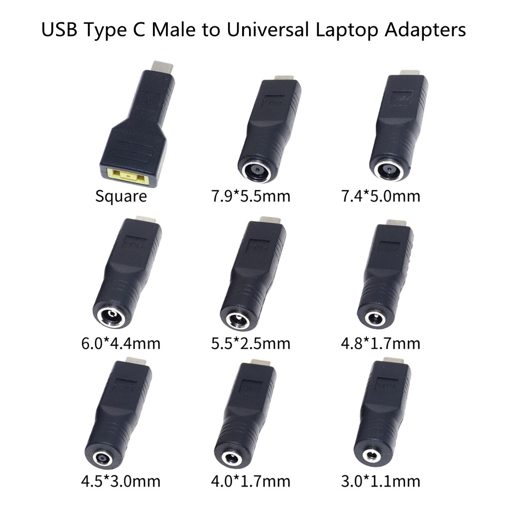 Usb-c Type C Female to Laptop Charger Plug Converter สําหรับ Asus Lenovo Charger Universal แล็ปท็อป Dc Power Supply Adapter Connector