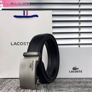 Lacoste Mens Plate Buckle Stretch  Belt  ของแท้ ราคาถูก