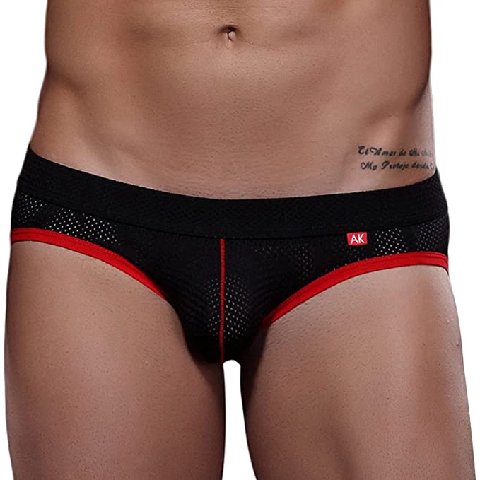 กางเกงในจ็อกสเเตรปส์Arjen Kroos Men's Jockstrap Underwear Sexy Mesh Jock Strap**ได้สินค้า 1 ตัว