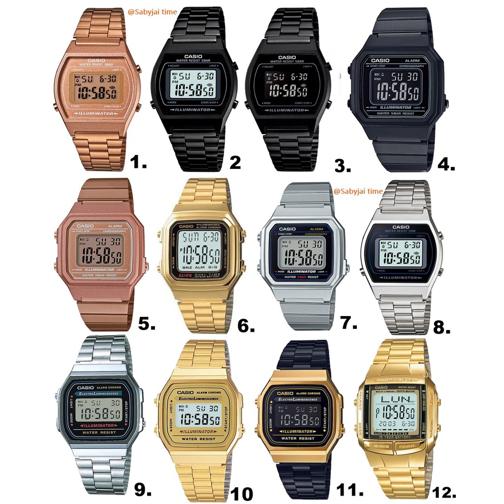 Casio รุ่น (กล่องคลีม) B640WC ,B650WC ,B640WC-5A,B640WB,A158 ,A159  B650WC-5A แท้ศูนย์ Cmg 1 ปี