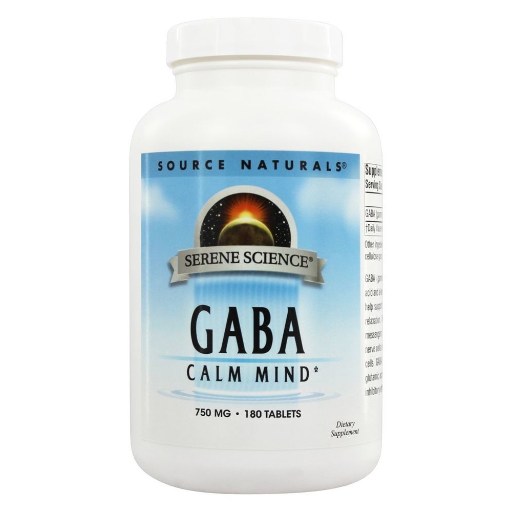 Source Naturals GABA Calm Mild 750 mg 180 Tablets