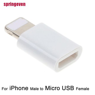 [springeven] อะแดปเตอร์ชาร์จ iPhone ตัวผู้ เป็น Micro USB ตัวเมีย สําหรับ iPhone