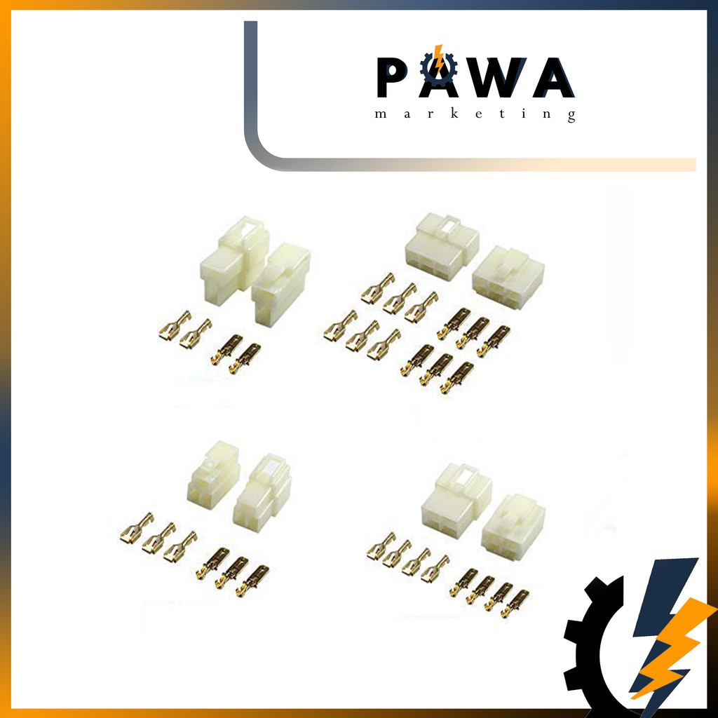 (ชุด) 6.3 มม.ซ็อกเก็ตสายไฟ CONNECTOR ทั่วไปสายไฟ CONNECTOR 1PIN 2PIN 3PIN 4PIN 6PIN Terminal Socket 