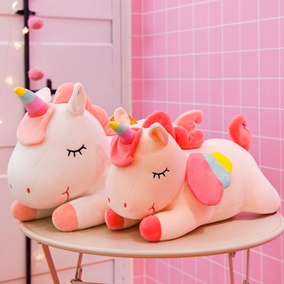 [พร้อมส่ง]  ตุ๊กตายูนิคอร์น🦄 ตุ๊กตายูนิคอร์นตัวใหญ่ ขนาด30cm 53cm 65cm 80cm ตุ๊กตานุ่มนิ่ม สำหรับเป็นของเล่น ของขวัญ🌈🌈