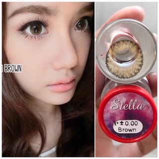 Stella Brown ฝาแดง Pitchty Contact Lens บิ๊กอาย สีน้ำตาล คอนแทคเลนส์ ตาโต โทนหวาน พิชชี่ ฝาแดง ลายฮิต bigeyes Bigeye