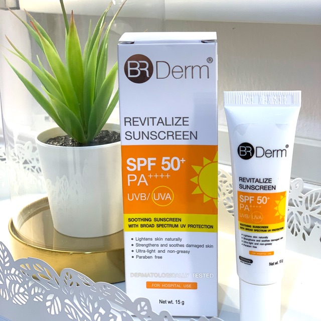 🇩🇪 BR Derm 🇩🇪 Revitalize Sunscreen SPF50+ PA++++ ครีมกันแดดบีริช เอสพีเอฟ 50+ พีเอ 4 บวก กันแดดและลด