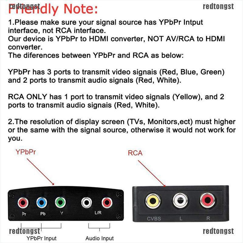อะแดปเตอร์แปลง ypbpr เป็น hdmi 1080p เป็น rgb + r #8