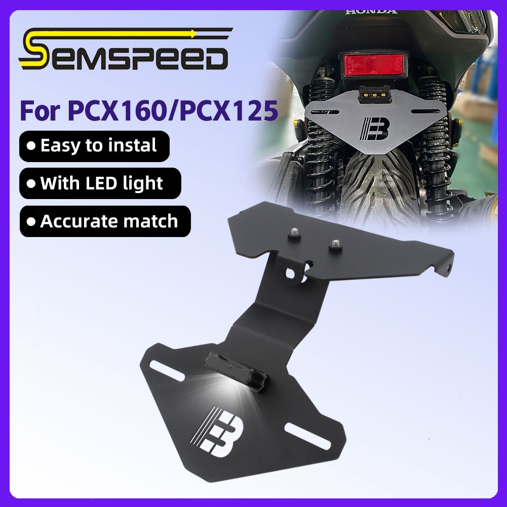 【SEMSPEED】ตัวยึดป้ายทะเบียนรถจักรยานยนต์ สําหรับ Honda PCX160 PCX125 2021-2024