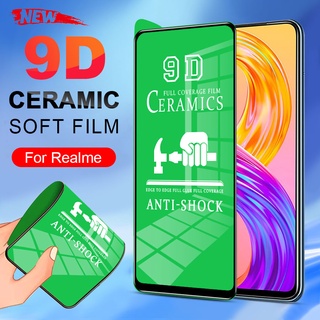 ฟิล์มเซรามิค แบบนิ่ม ป้องกันหน้าจอ แบบเต็มจอ สําหรับ Realme 11 10  9 9i 8 8i 7 7i 6 6i 5 5i 3 Pro Plus XT X50 C17 C20 C21 C21Y C25Y C25 C25S C30 C30s C33 C11 C31 C2 C3 C11 C12 C15 C35 C55 C53 Narzo 50A Prime 50 50i 20 Pro 30A ไม่ใช่กระจกนิรภัย